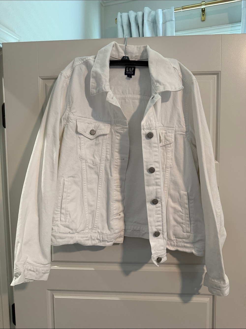 GAP White Denim Trucker Jacket
